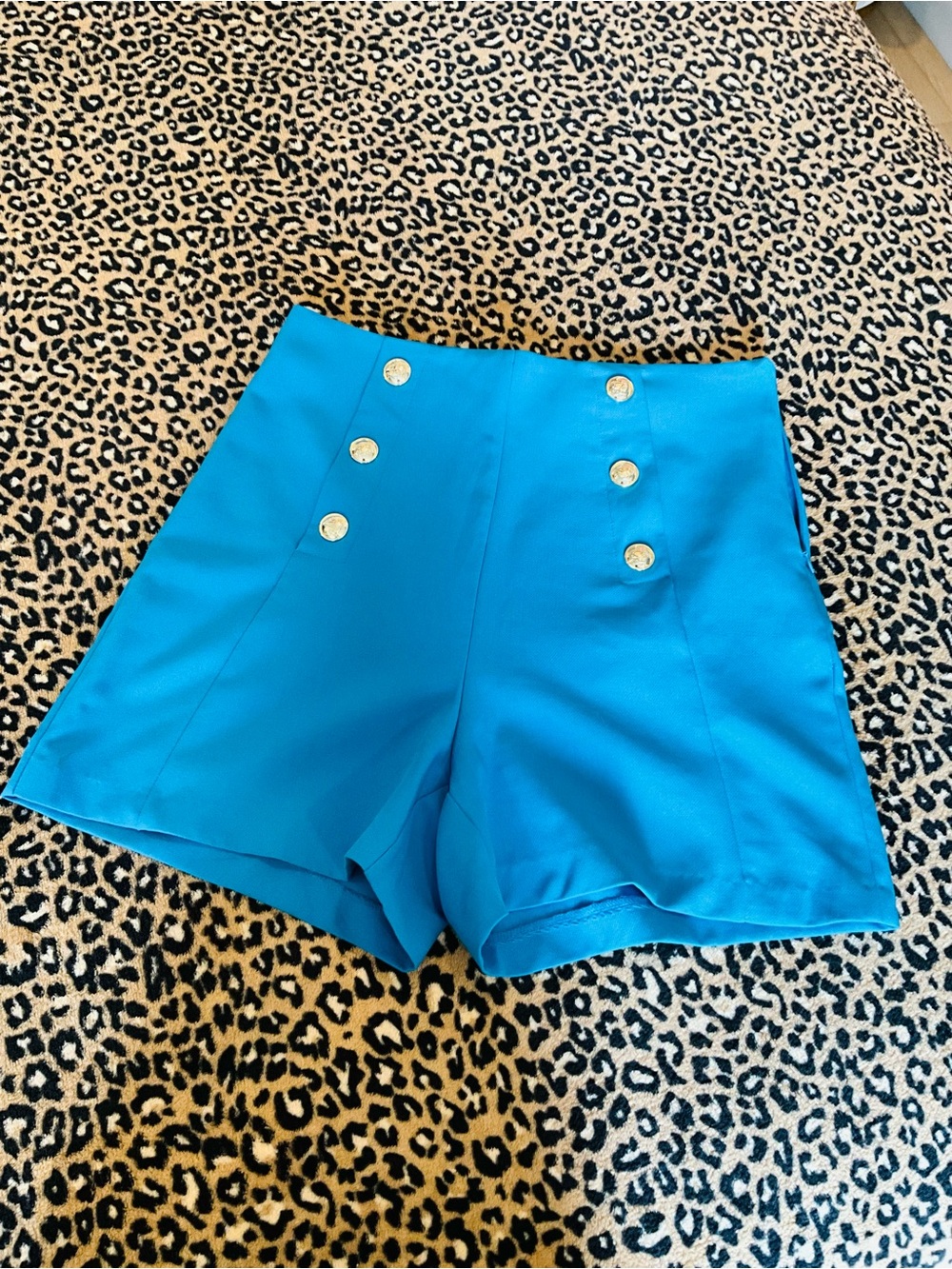 ZARA Blue Sailor Shorts - Picture 6 of 8